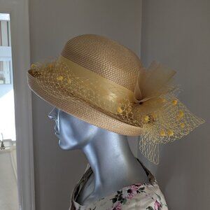 Mr. Hi's Gold/Yellow Straw Church Wedding Hat